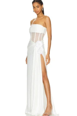 Cora Strapless Blanc Dress