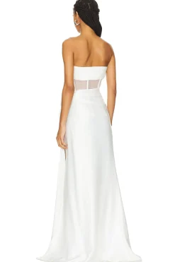 Cora Strapless Blanc Dress