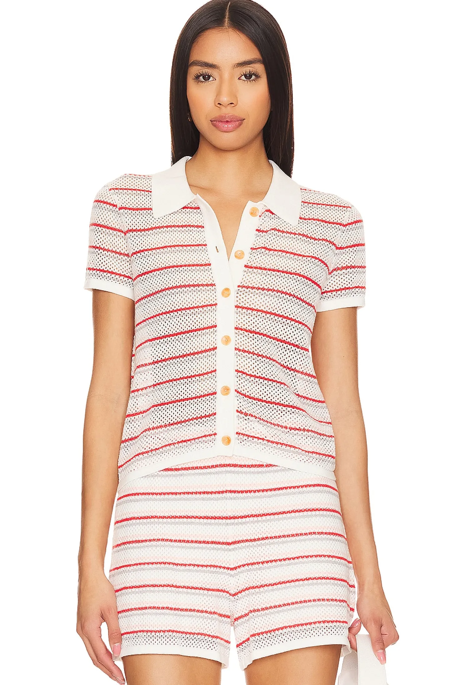 Cotton Mesh Mini Shirt