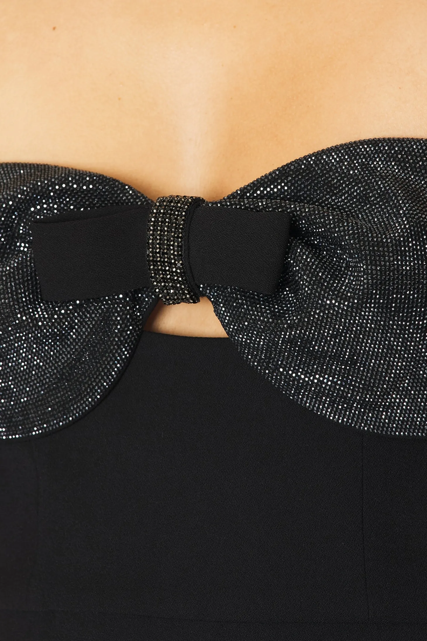 Crepe Bow Mini Dress