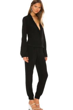 Crepe Long Sleeve Jumpsuit