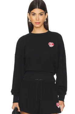 Crew Neck With Heart Print