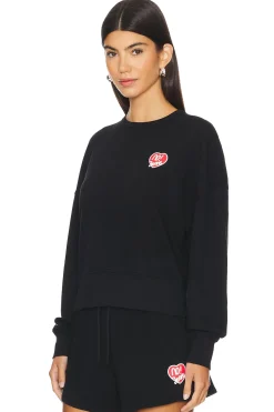 Crew Neck With Heart Print