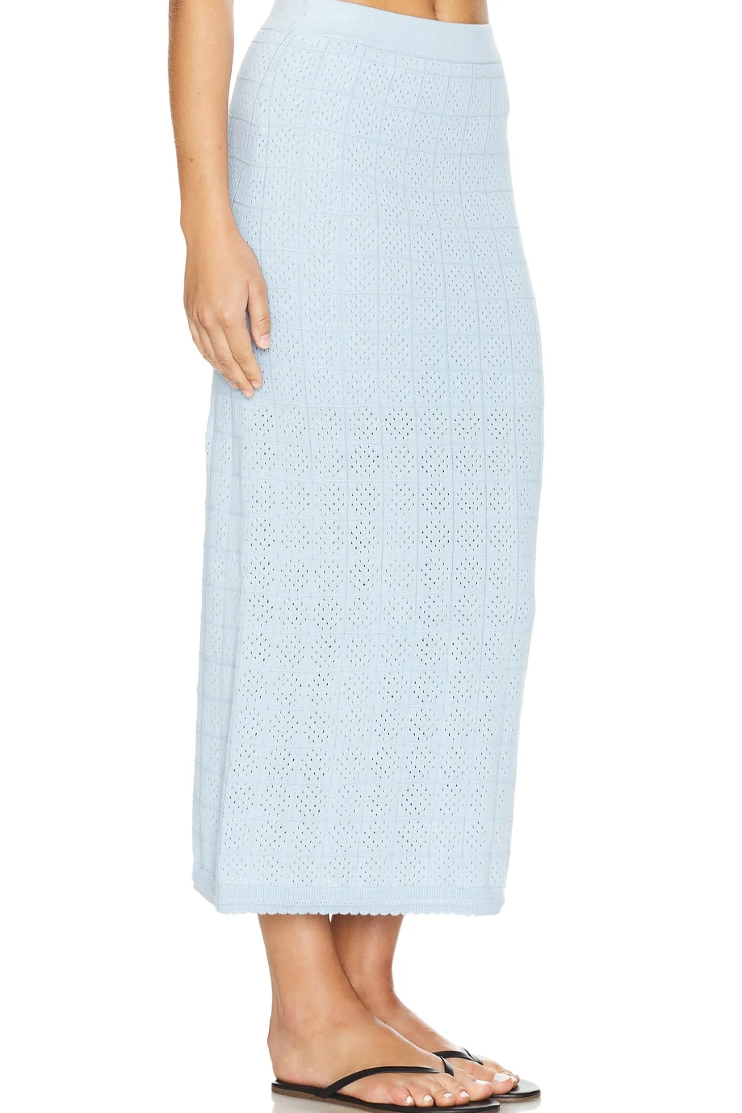 Crochet Knit Midi Skirt