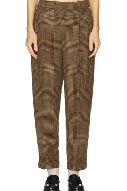 Cropped Flat Front Pants