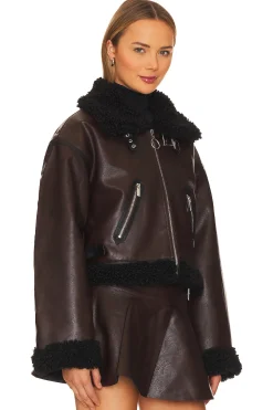 Cropped Sherpa Moto Jacket