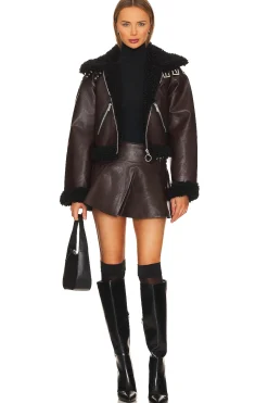 Cropped Sherpa Moto Jacket