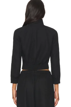 Cropped Track Jacket With Logo Webbing Tape