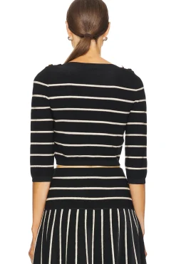 Crush Stripe Cropped Top