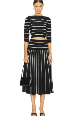 Crush Stripe Cropped Top