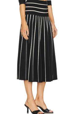 Crush Stripe Midi Skirt