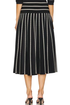 Crush Stripe Midi Skirt