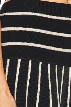 Crush Stripe Midi Skirt