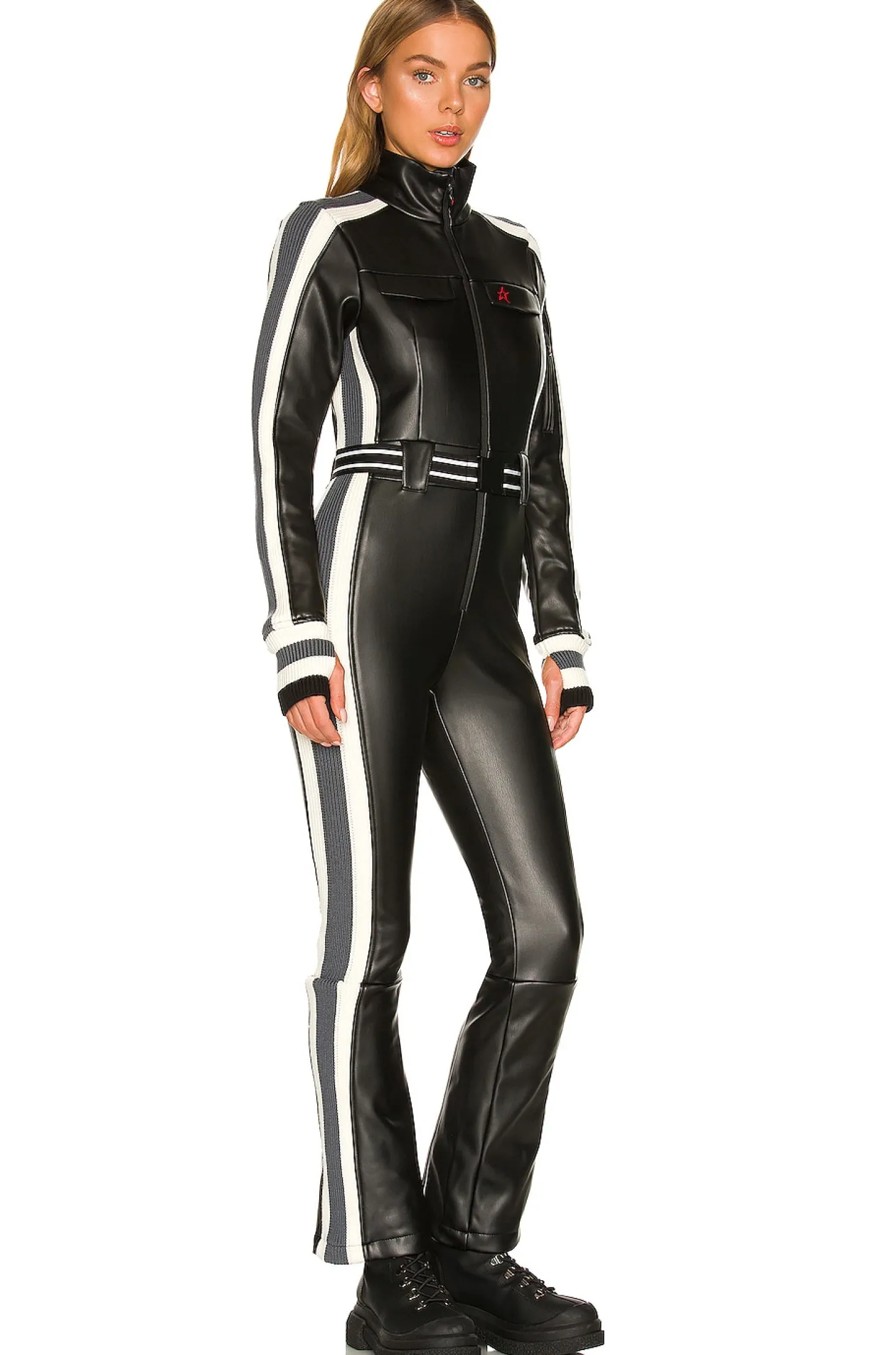 Crystal Soft Shell Faux Leather One Piece