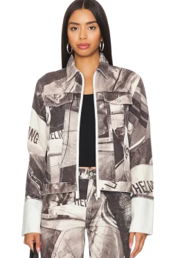 Cuff Zip Trucker Jacket