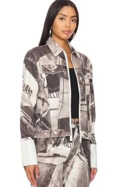 Cuff Zip Trucker Jacket