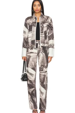 Cuff Zip Trucker Jacket