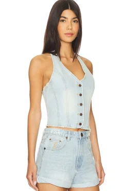 Denim Halter Top