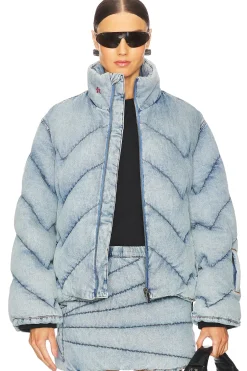 Denim Puffer Jacket