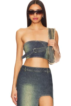 Denim Top With D-ring