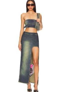 Denim Top With D-ring