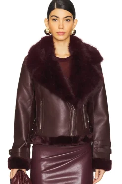 Dion Faux Fur Moto Jacket
