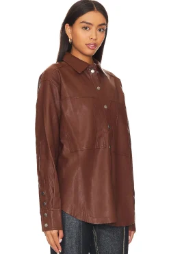 Easy Rider Faux Leather Shacket