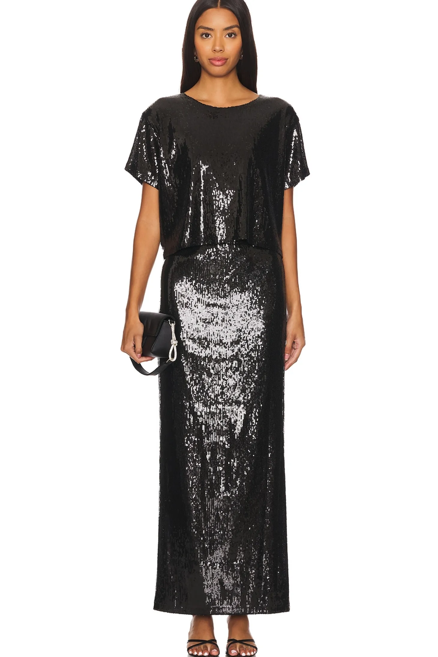 Elettra Sequin Column Skirt