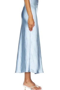 Ella Hammered Satin Skirt