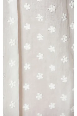 Embroidered Ruched Crop Top