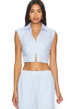 Emie Cropped Box Sleeve Top