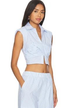 Emie Cropped Box Sleeve Top