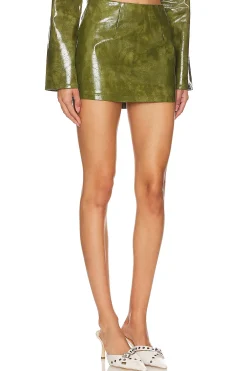 Ethel Faux Leather Skirt