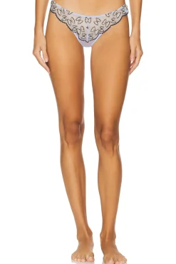 Farfalle Embroidery Thong