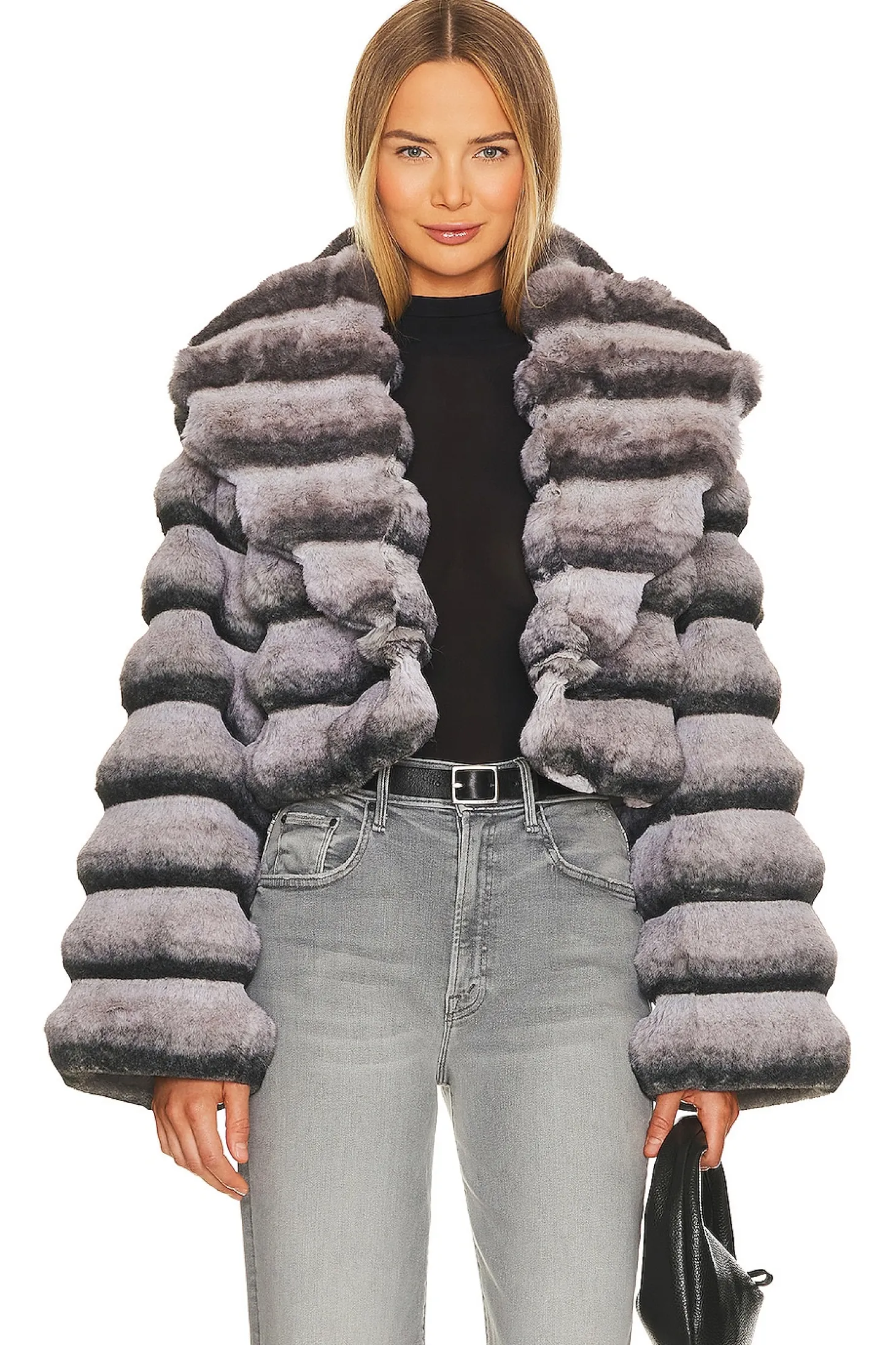 Faux Fur Chinchilla Jacket