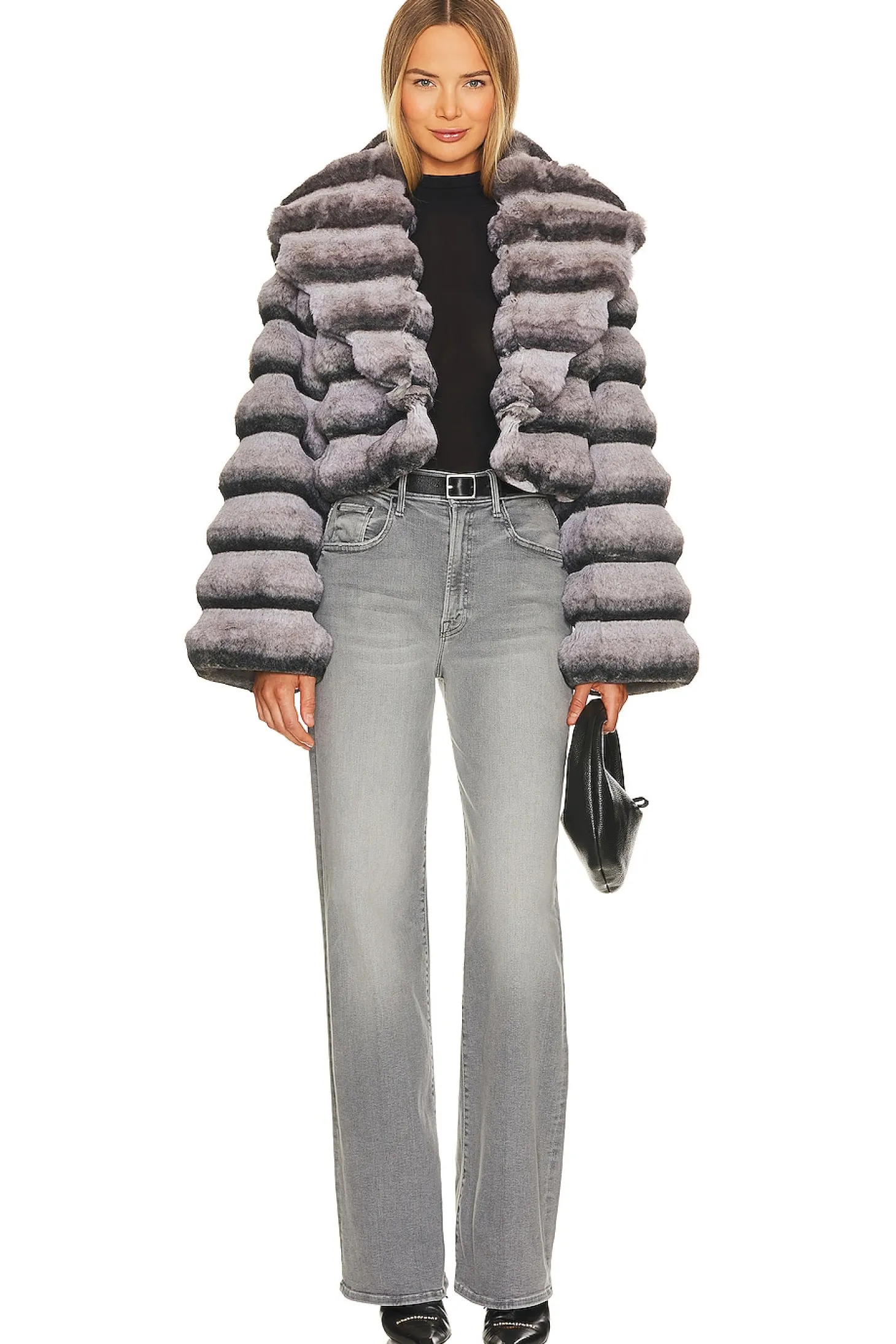 Faux Fur Chinchilla Jacket