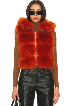 Faux Fur Hooded Vest