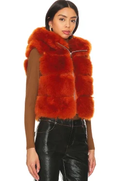 Faux Fur Hooded Vest