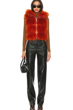 Faux Fur Hooded Vest