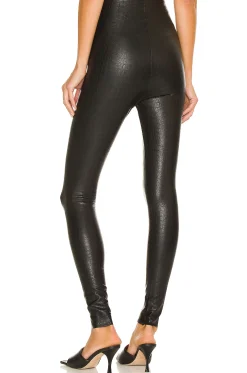 Faux Leather Animal Legging