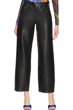 Faux Leather Baggy Dad Pant