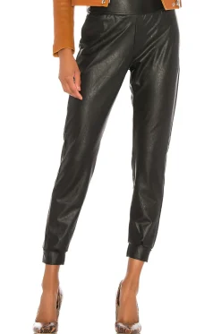 Faux Leather Jogger