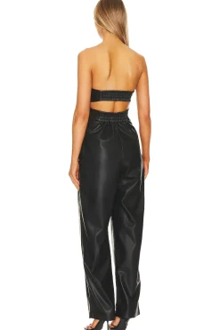 Faux Leather Jumpsuit