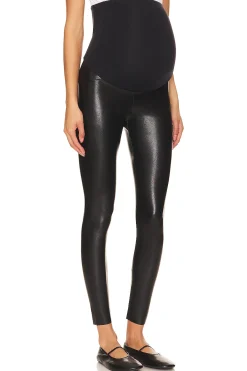 Faux Leather Maternity Legging