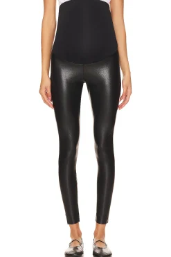 Faux Leather Maternity Legging