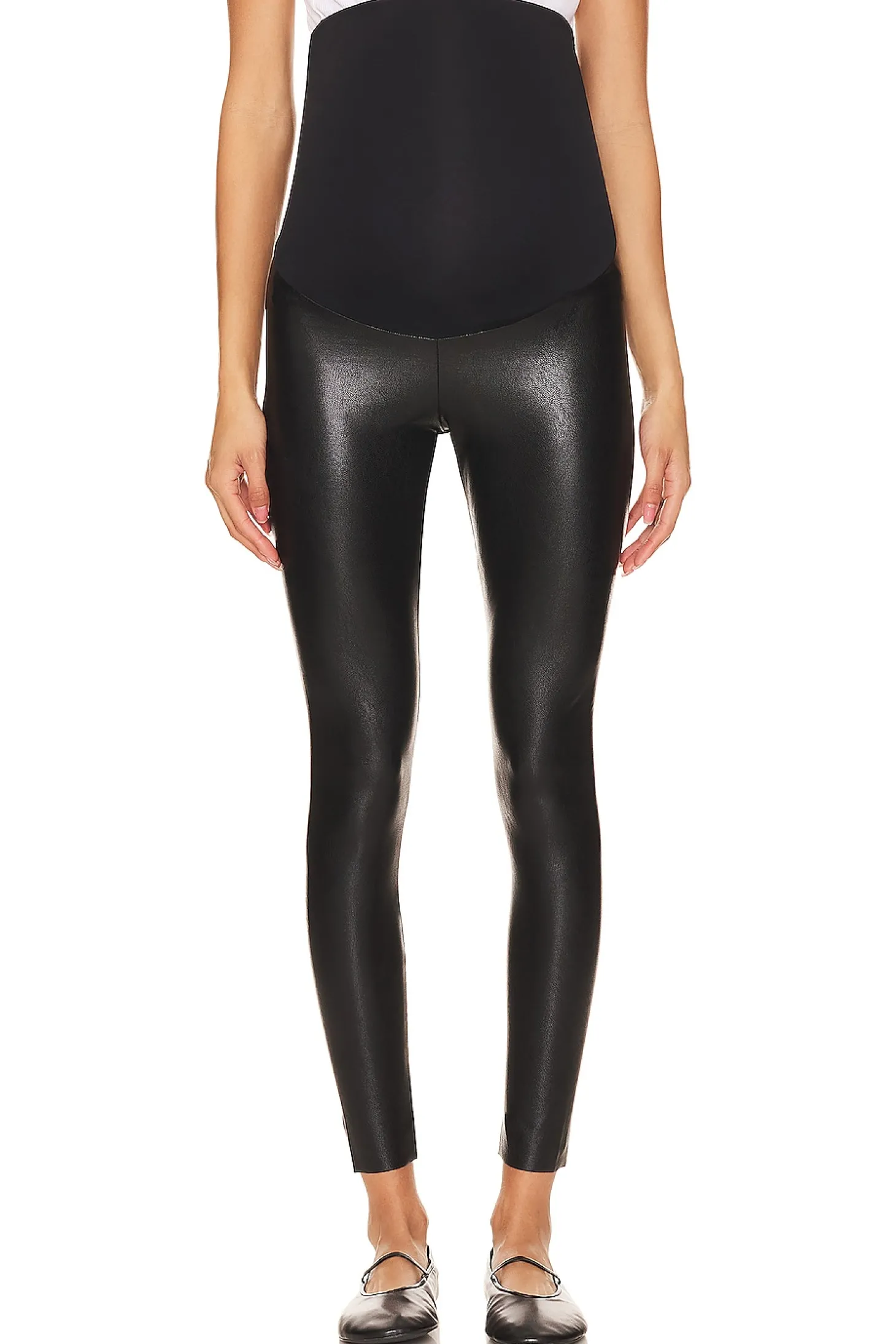 Faux Leather Maternity Legging