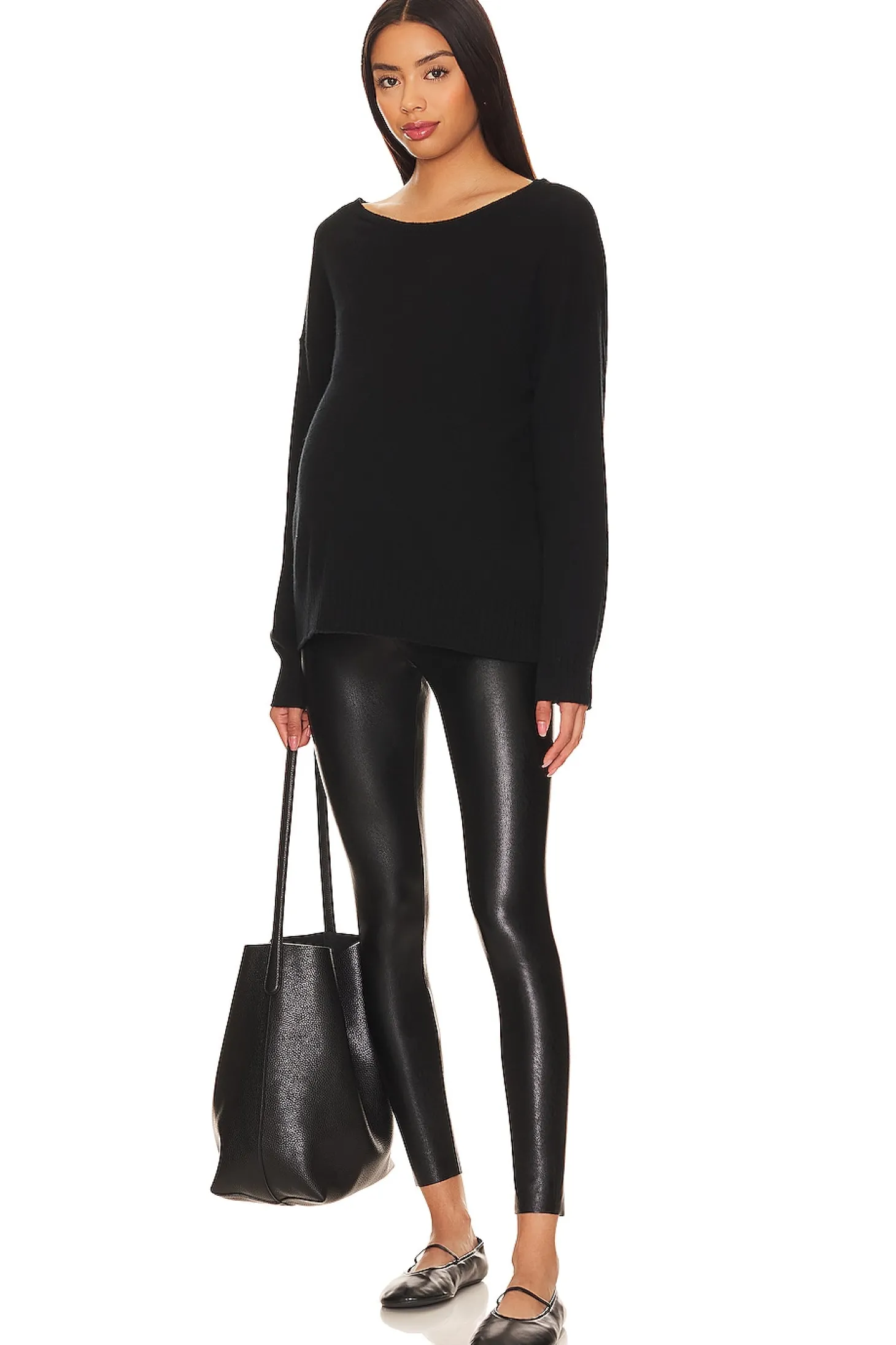 Faux Leather Maternity Legging