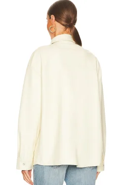 Faux Leather Overshirt