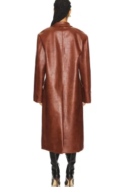 Faux Leather Oversized Jacket