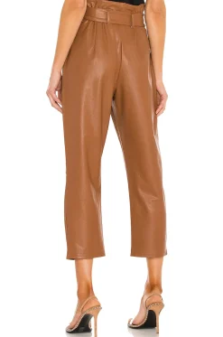 Faux Leather Paperbag Pant